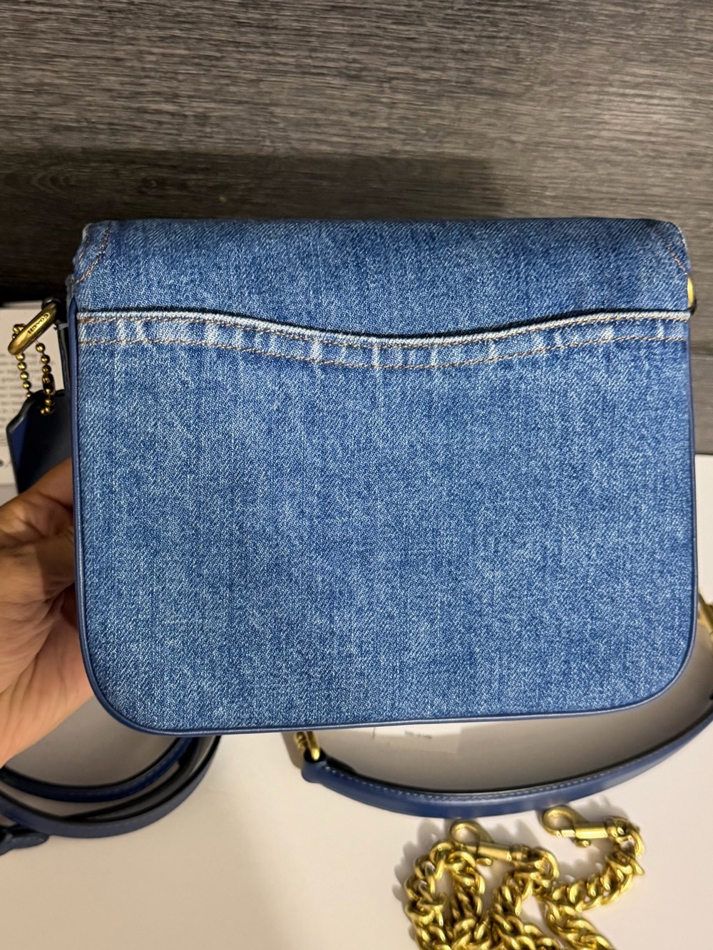 COACH Denim Cassie 19 Crossbody Bag - Picture 3 of 10